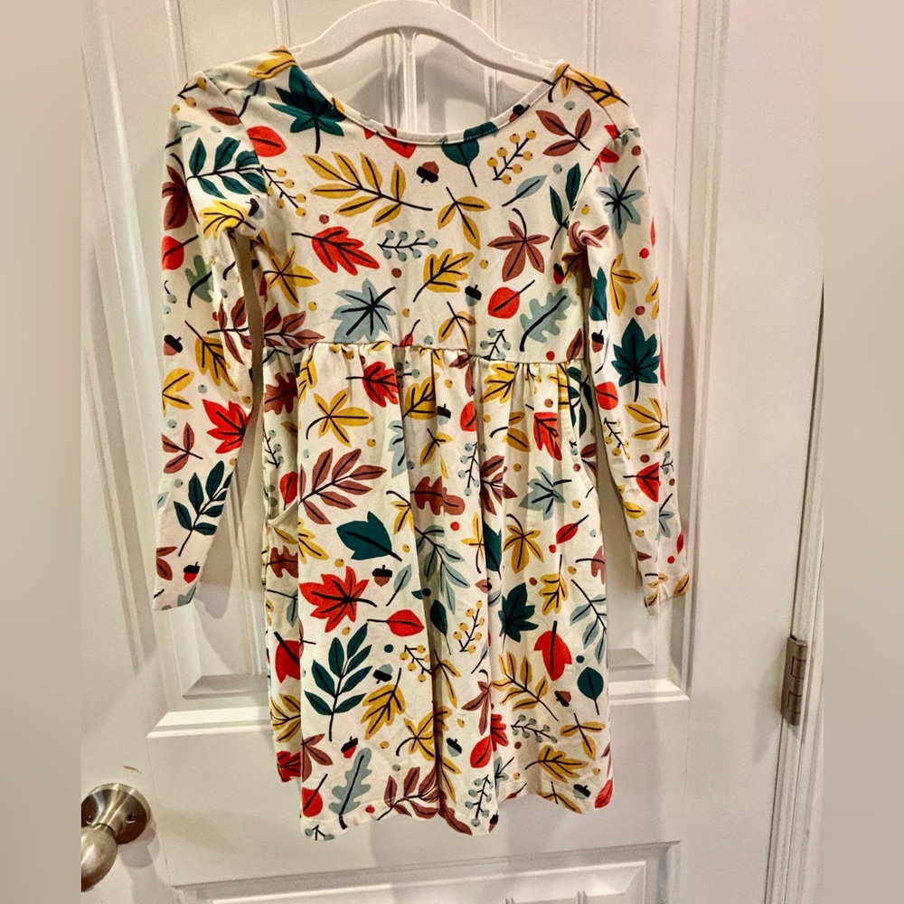 Hanna Andersson Multicolor Leaf Print Dress